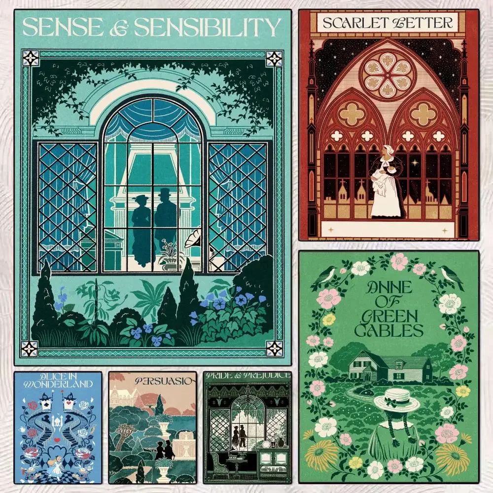 Vintage Collectible Posters - Vintage Collectie Schilderij Kalligrafie Esthetische Canvas