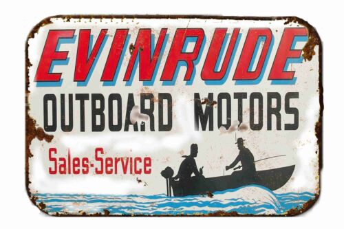Vintage Collectible Plates - Evinrude buitenboordmotoren vintage reclame volledig metalen