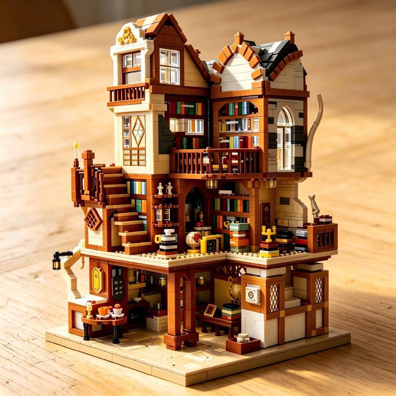 Vintage Collectible Books - Vintage Boekhuis Bakstenenmodel, meerlaagse gedetailleerde indeling,