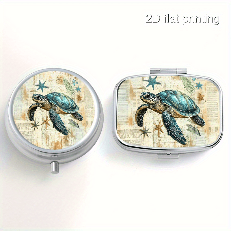 Vintage Collectibles Store - Vintage pillendoosjes met schildpadpatroon (2 stuks),