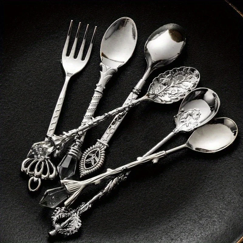 Vintage Collectible Spoons - 6 Stuks Vintage Lepels Vork Koninklijke