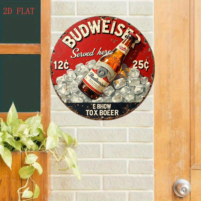 1pc vintage bierlogo metalen w - Vintage Collectible Plates recensie en prijs