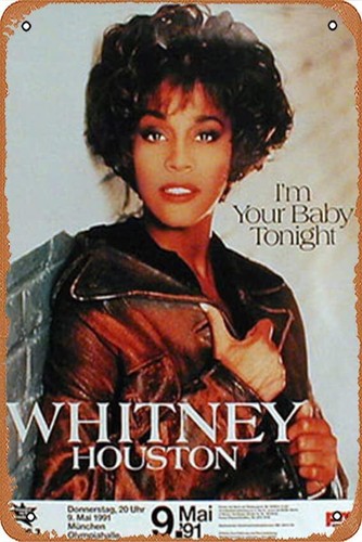 w1,Houston, Whitney concertpos - Vintage Collectible Plates recensie en prijs